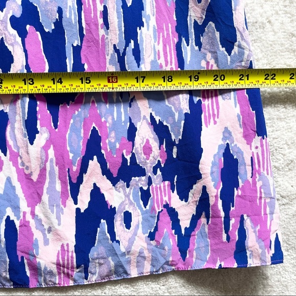 LILLY PULITZER Lela 100% Silk Dress - Amethyst One Too Many Size Medium Feminine - Picture 9 of 10